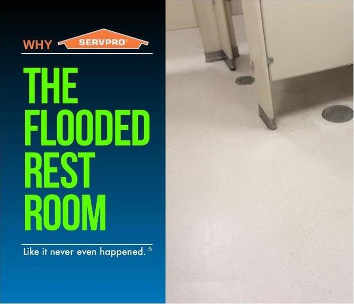 flooded public restroom cleaned