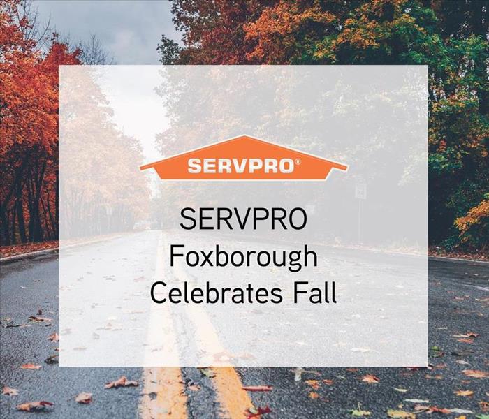 Fall background with orange  SERVPRO logo and orange box overlay