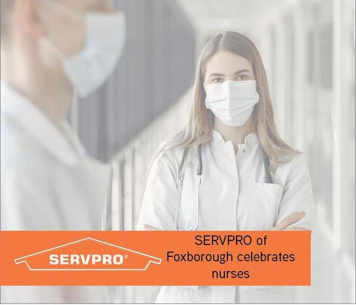 Nurse in background with orange box overlay